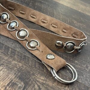 VINTAGE Studded Suede Belt (32)